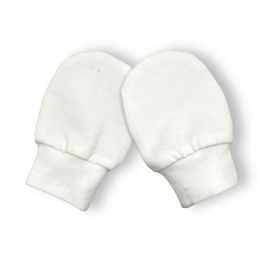 White Scratch Mittens/White Sensory Mittens/Gender Neutral Mitts