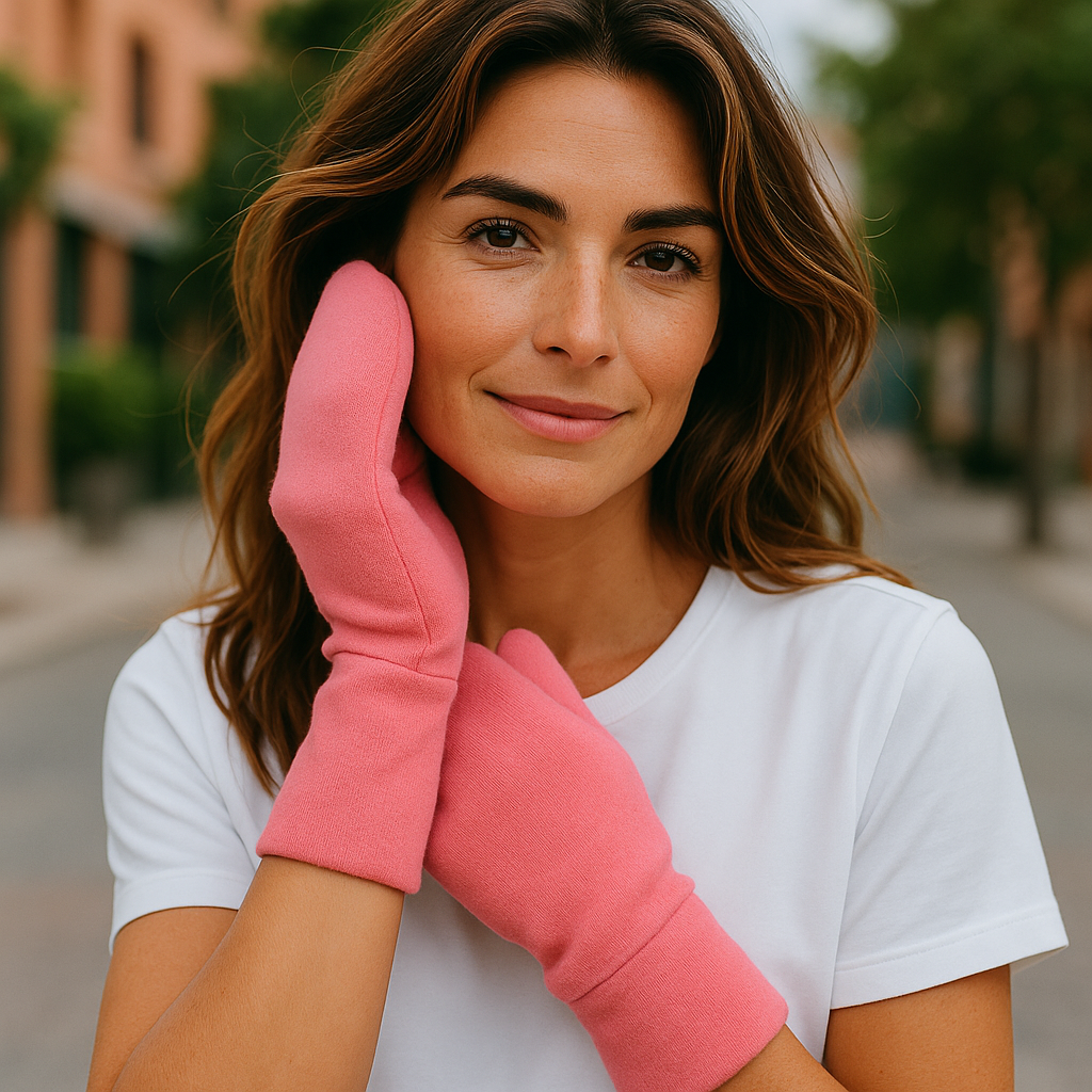 Organic Cotton No-Scratch Mittens – Eczema Hand Covers for Women