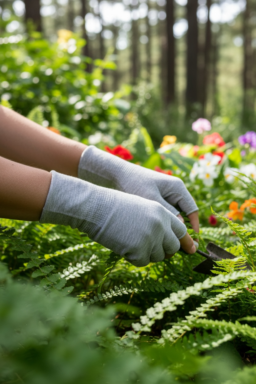 Therapeutic Care,Natural Bamboo Light Pressure Gloves