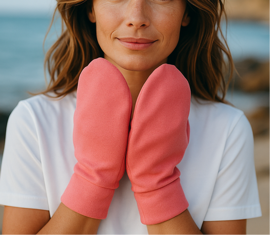 Organic Cotton No-Scratch Mittens – Eczema Hand Covers for Women