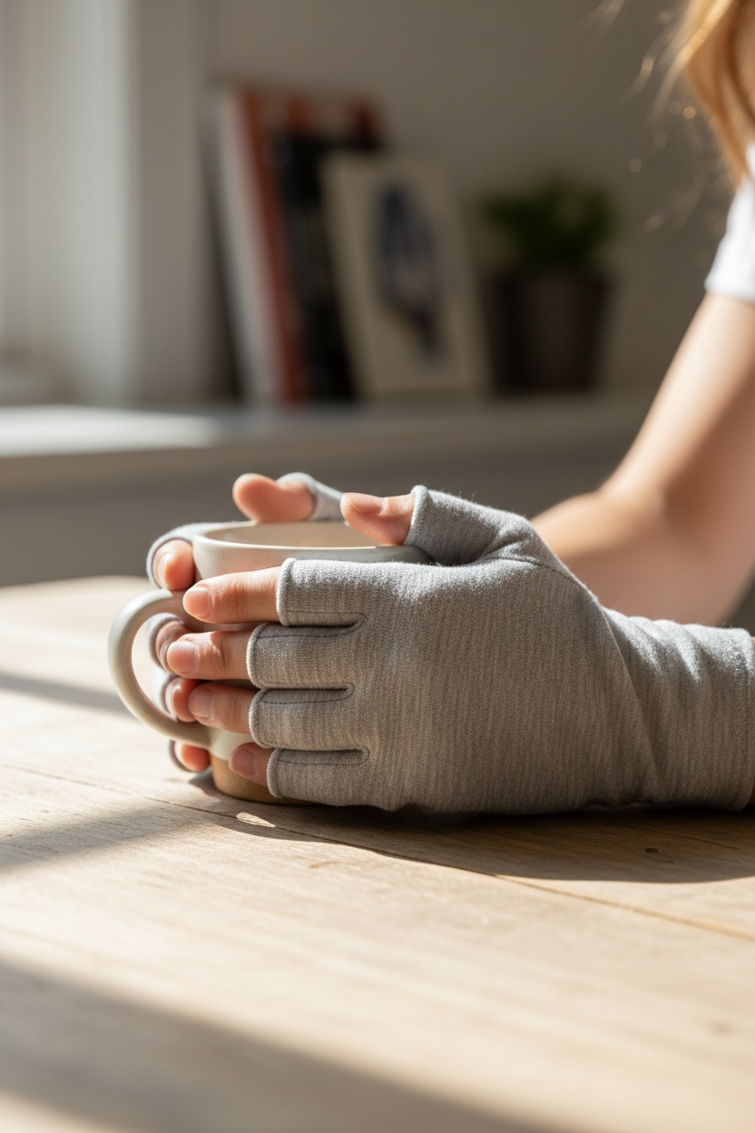 Therapeutic Care,Natural Bamboo Light Pressure Gloves
