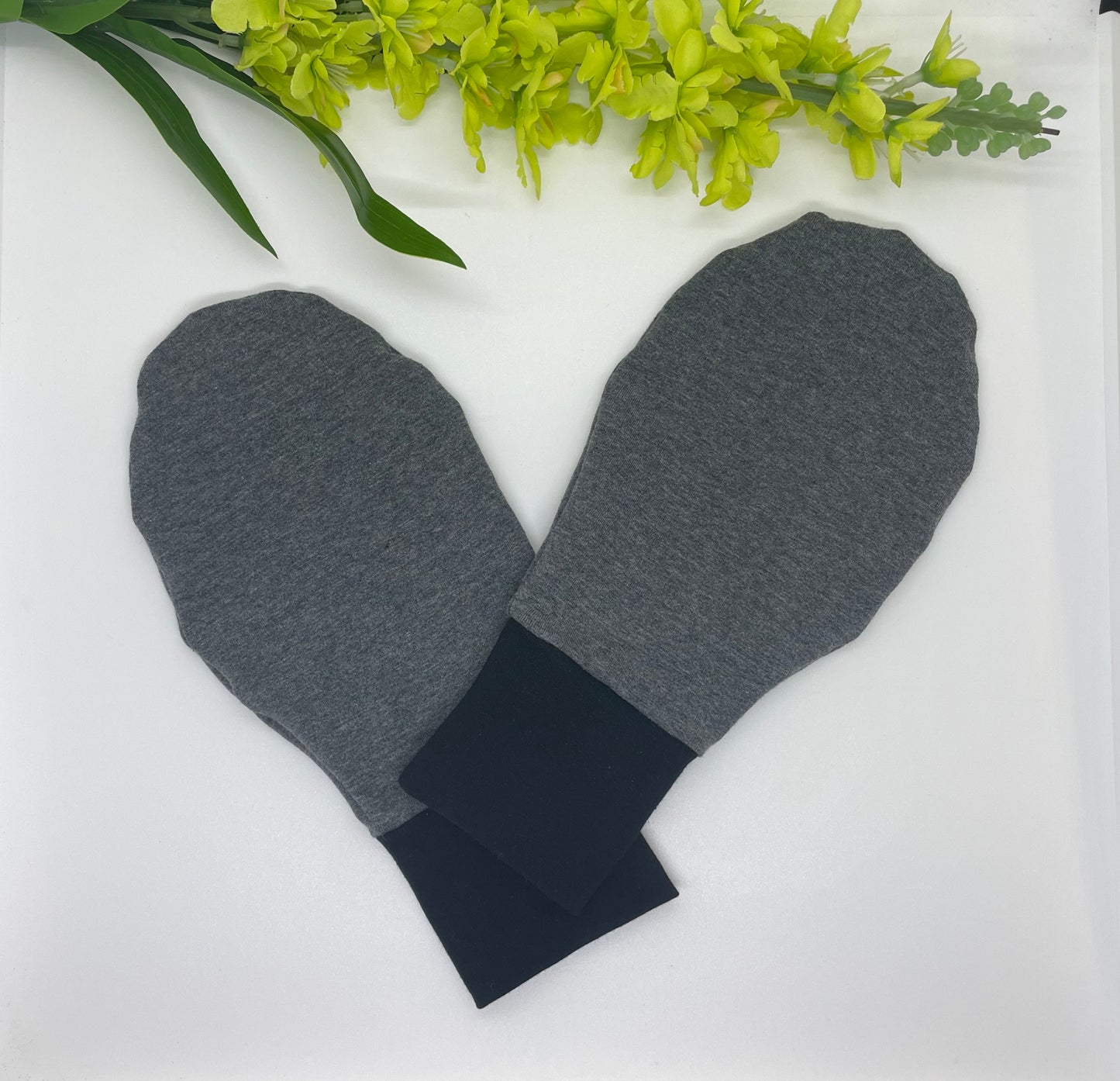 Special Needs Organic Cotton Eczema Mittens/Soft Fabric Face Protection Mitts for Elderly