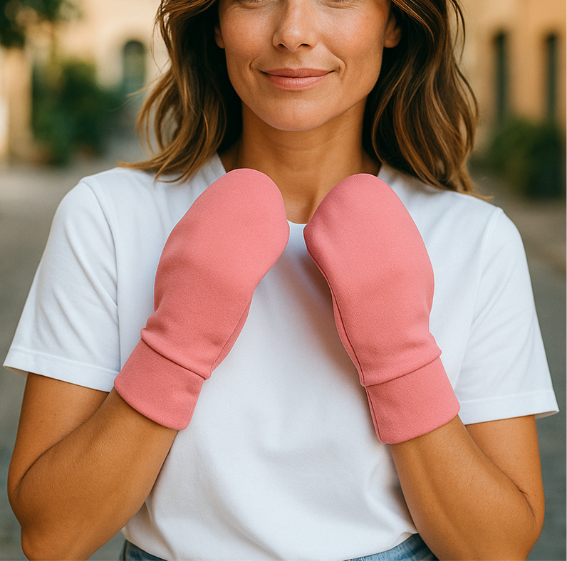 Organic Cotton No-Scratch Mittens – Eczema Hand Covers for Women
