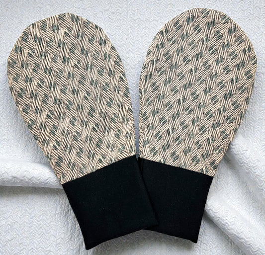 Soft Organic Cotton /Textured Pattern Eczema Mittens/ Special Needs Mitts