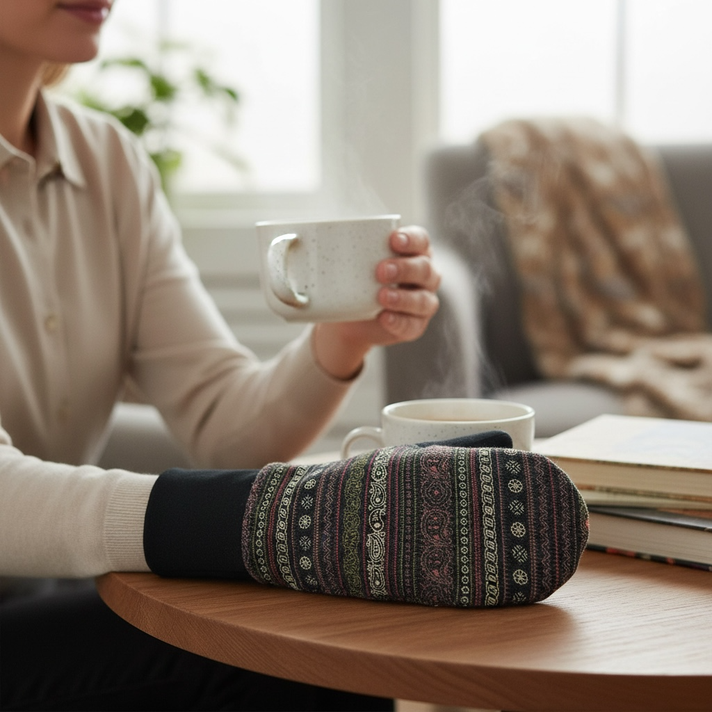 Indoor Cotton No-Scratch Mittens |Eczema,Soft Protective Mitts|