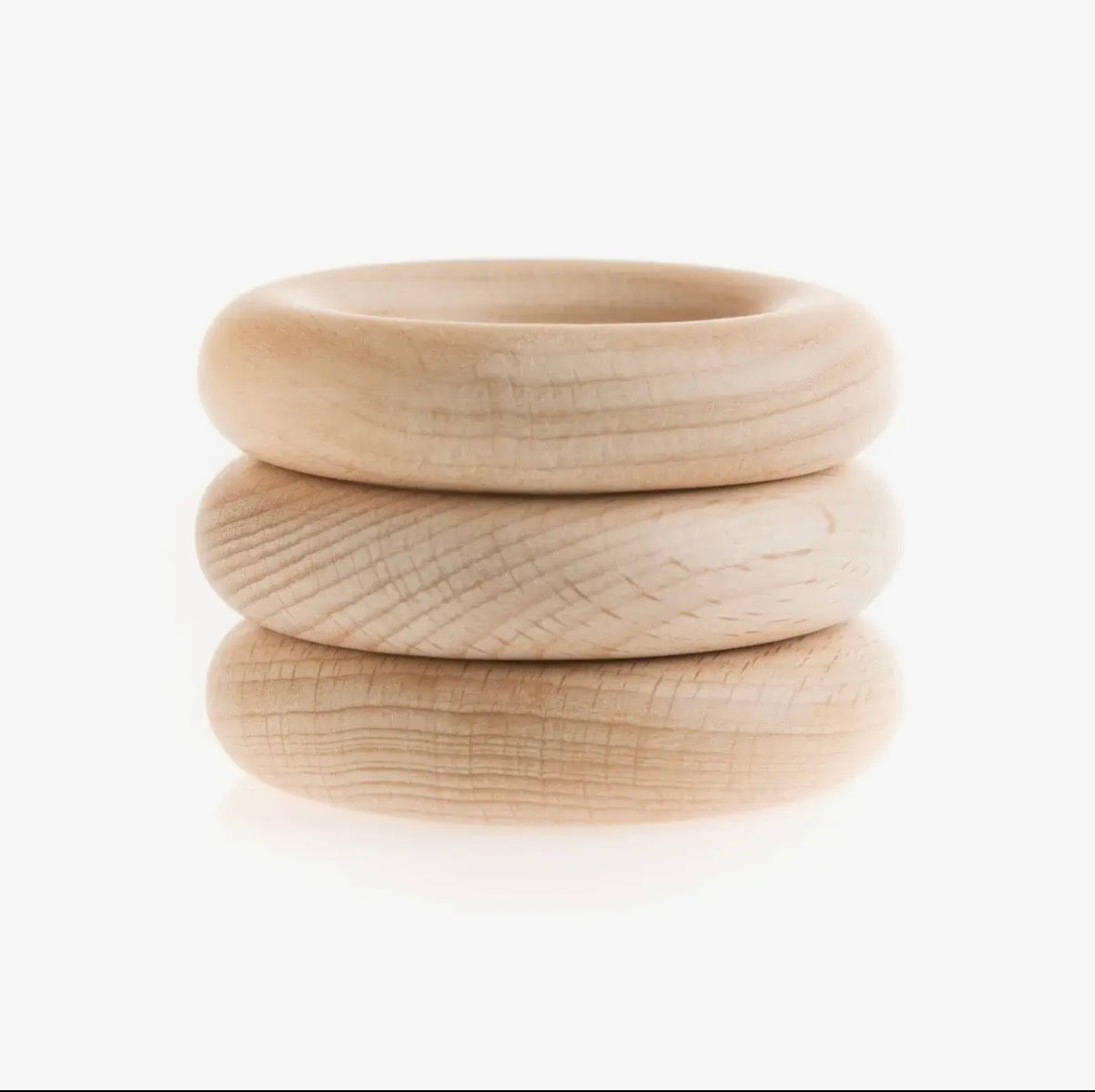 Natural Teething Ring/High Contrast Bunny Teether  Baby Toy