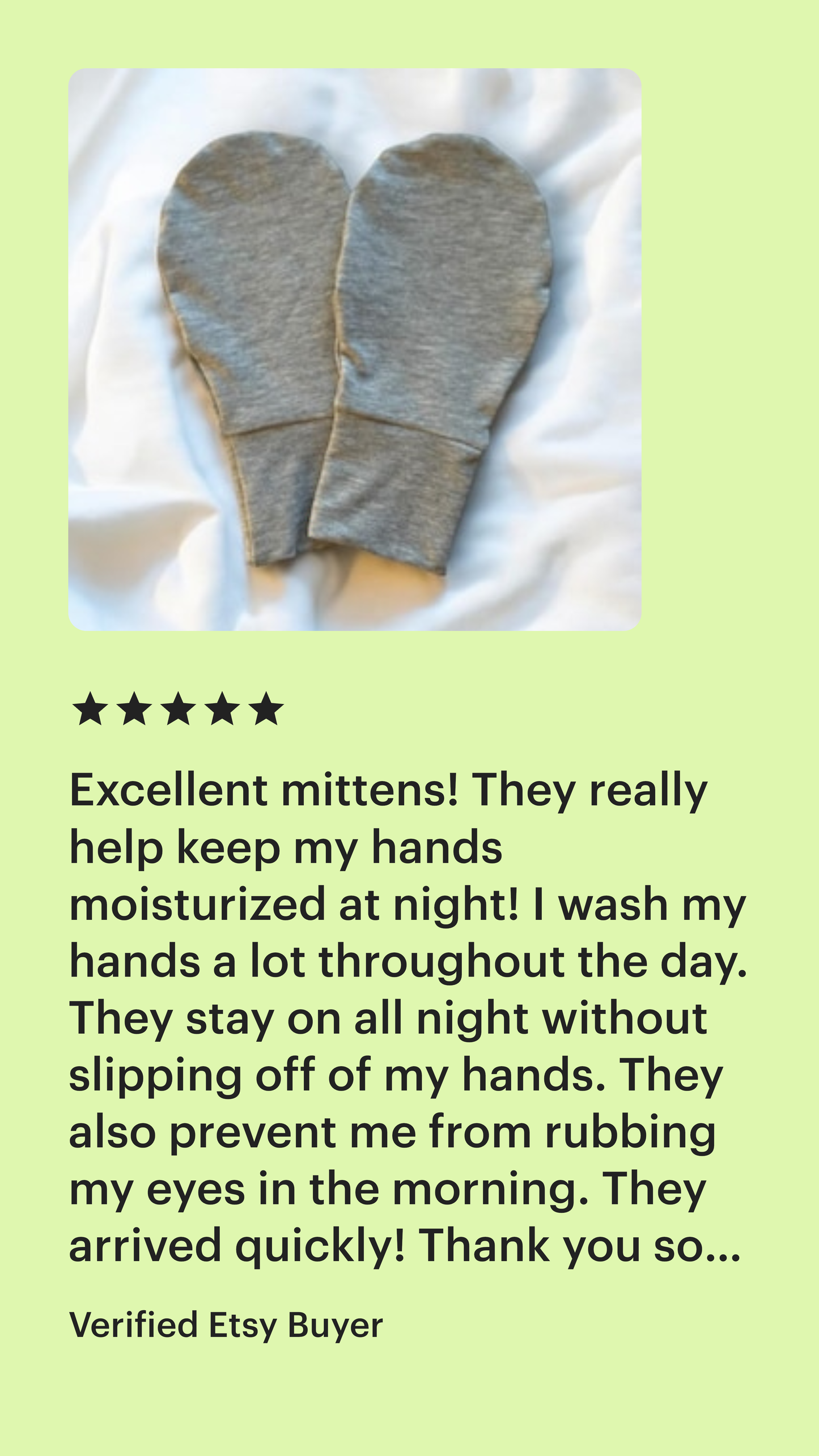 Organic Cotton Eczema Mittens, Sensitive Skin Gloves