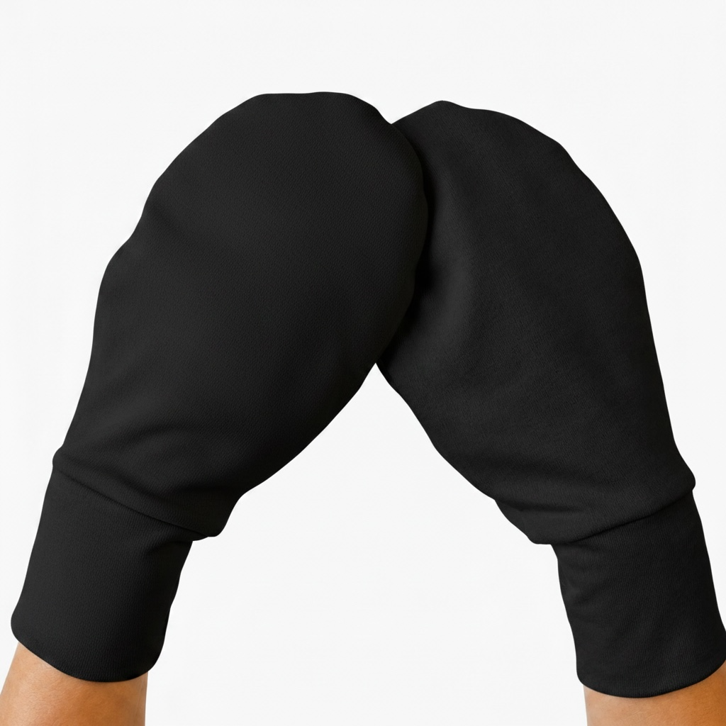 Stop Itching Organic Cotton Black Eczema Mittens
