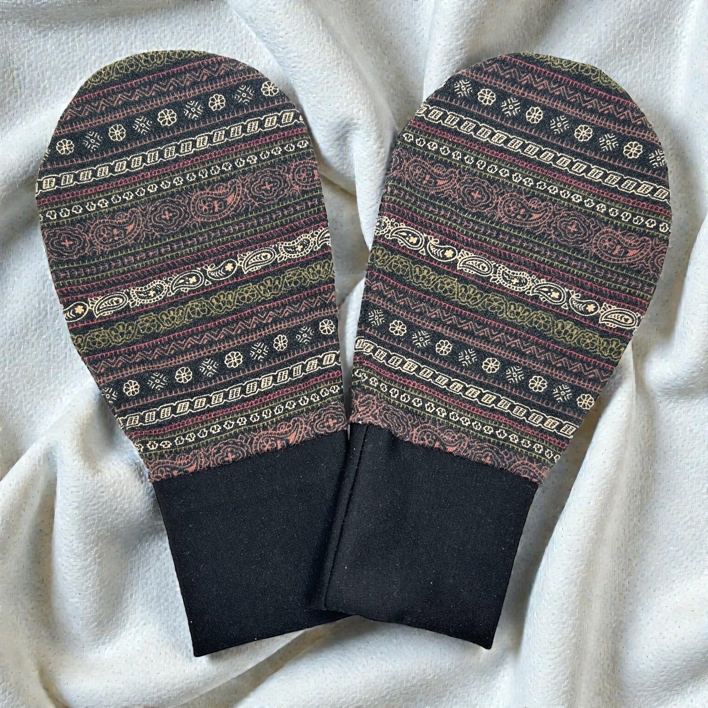 Indoor Cotton No-Scratch Mittens |Eczema,Soft Protective Mitts|