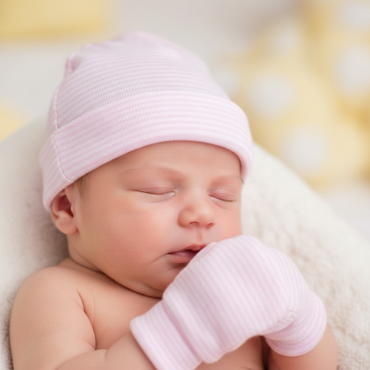 Bring Baby Home Newborn Hat and No scratch Mittens 2-piece Set