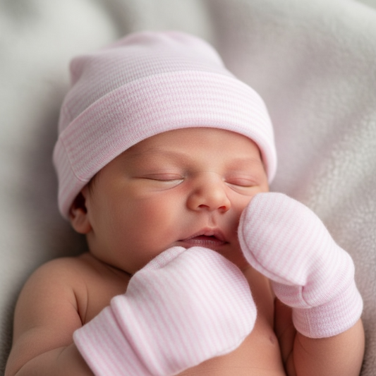 Bring Baby Home Newborn Hat and No scratch Mittens 2-piece Set