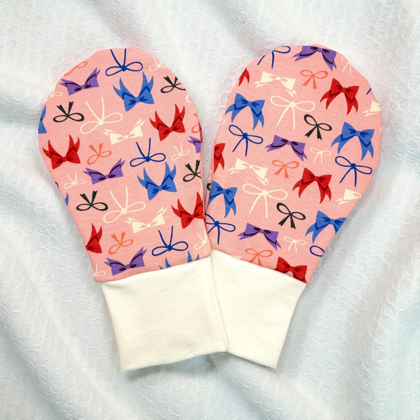 Ballerina Bows Cotton Print Eczema, Hand Covers for Teen Girls