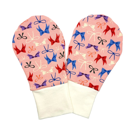Ballerina Bows Cotton Print Eczema, Hand Covers for Teen Girls