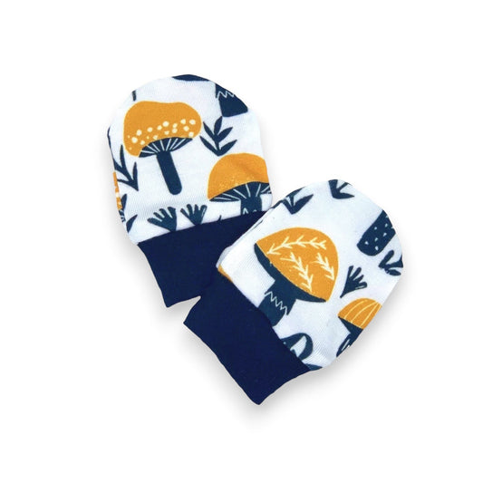 Newborn Mushrooms Print No Scratch Mittens