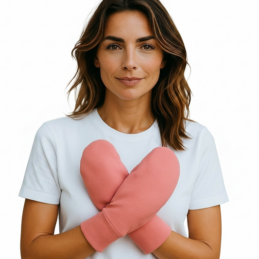 Organic Cotton  Eczema No-Scratch Mittens  Rose