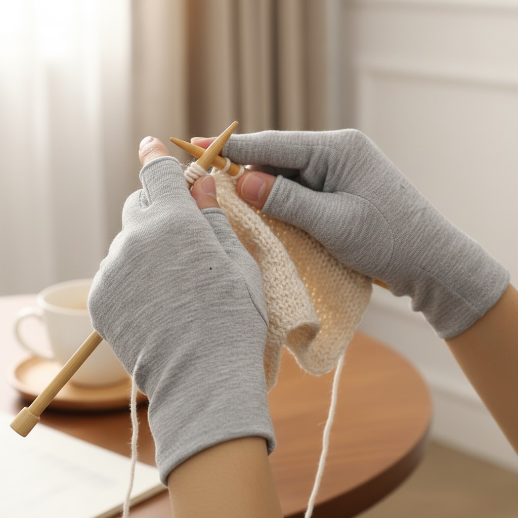 Therapeutic Care,Natural Bamboo Light Pressure Gloves