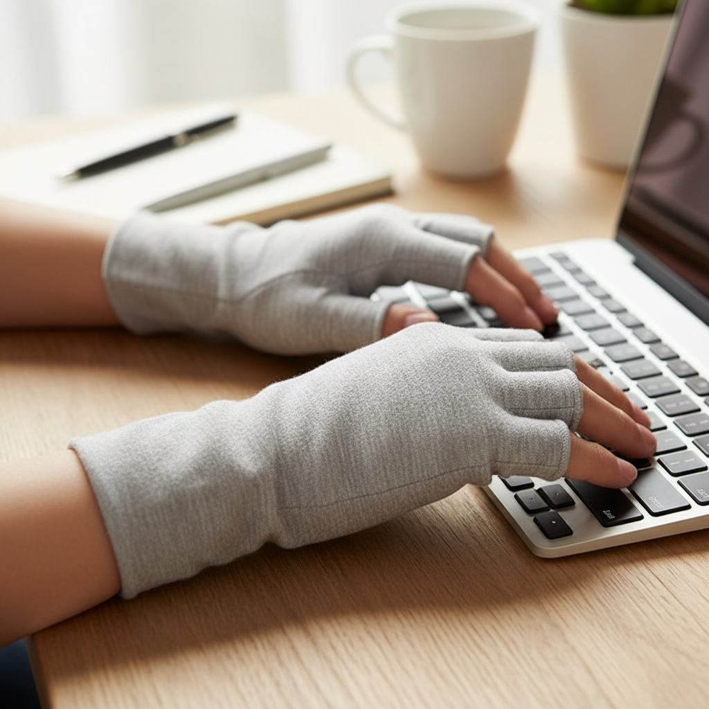 Therapeutic Care,Natural Bamboo Light Pressure Gloves