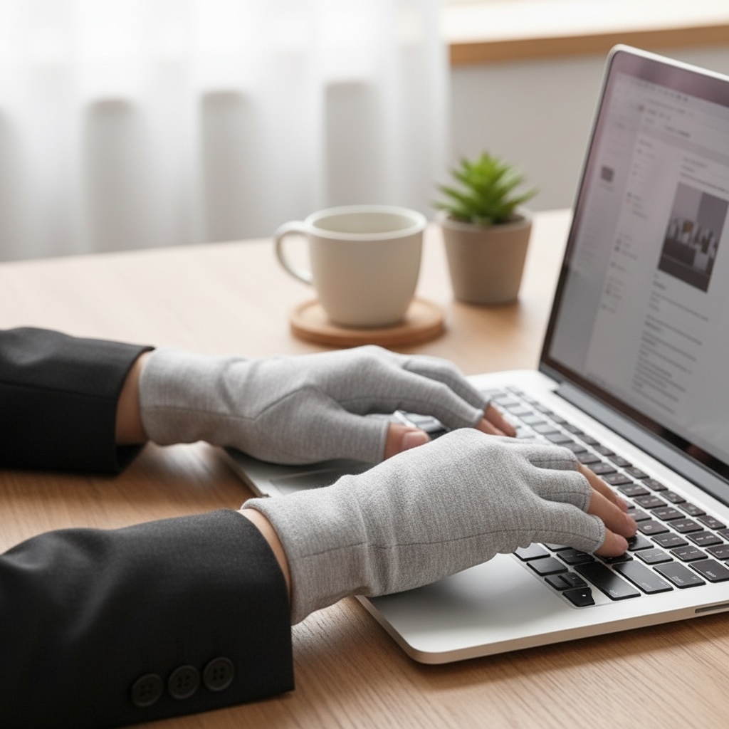 Therapeutic Care,Natural Bamboo Light Pressure Gloves